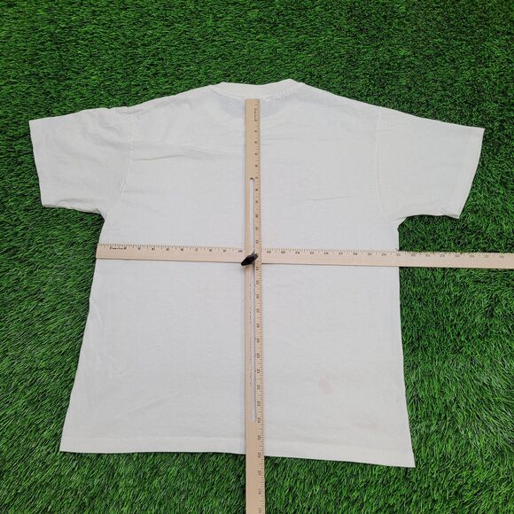 Vintage 90s Chicos De-La-Calle Shirt Large 21x26 White Musical - Picture 7 of 13